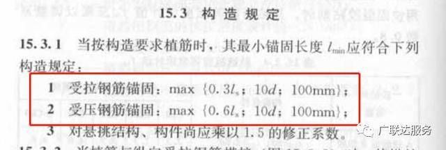 混凝土植筋錨固長度要求（混凝土植筋錨固長度的具體要求） 北京鋼結(jié)構(gòu)設計 第3張