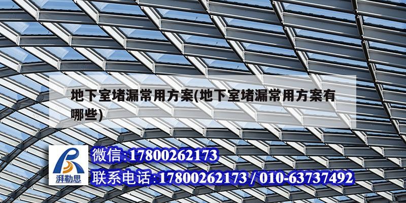 地下室堵漏常用方案(地下室堵漏常用方案有哪些) 結(jié)構(gòu)砌體設(shè)計