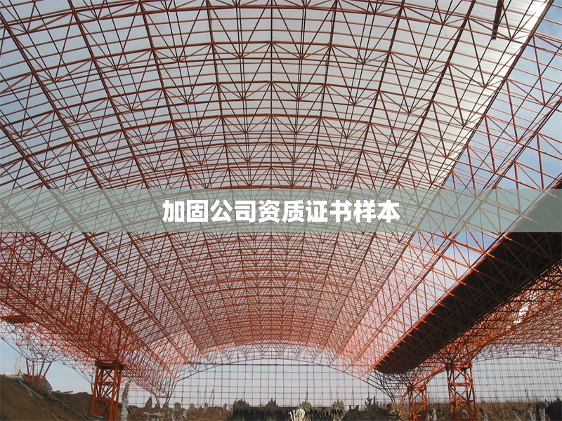 加固公司資質(zhì)證書樣本 行業(yè)新聞 第1張