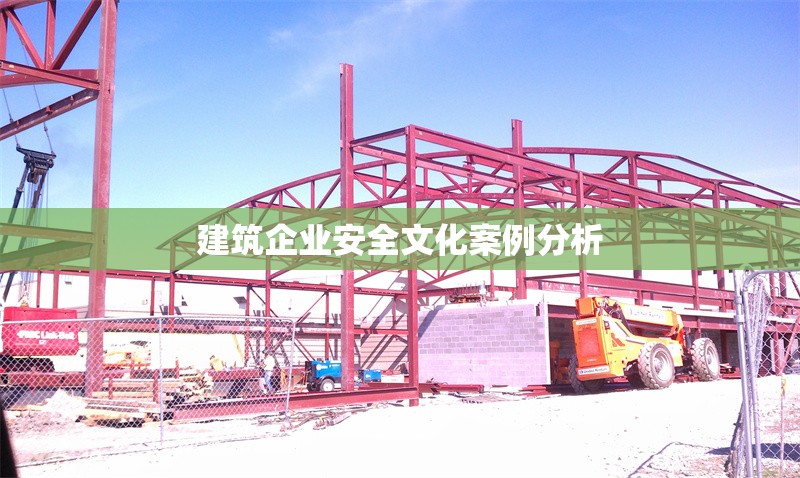 建筑企業(yè)安全文化案例分析 行業(yè)新聞 第1張