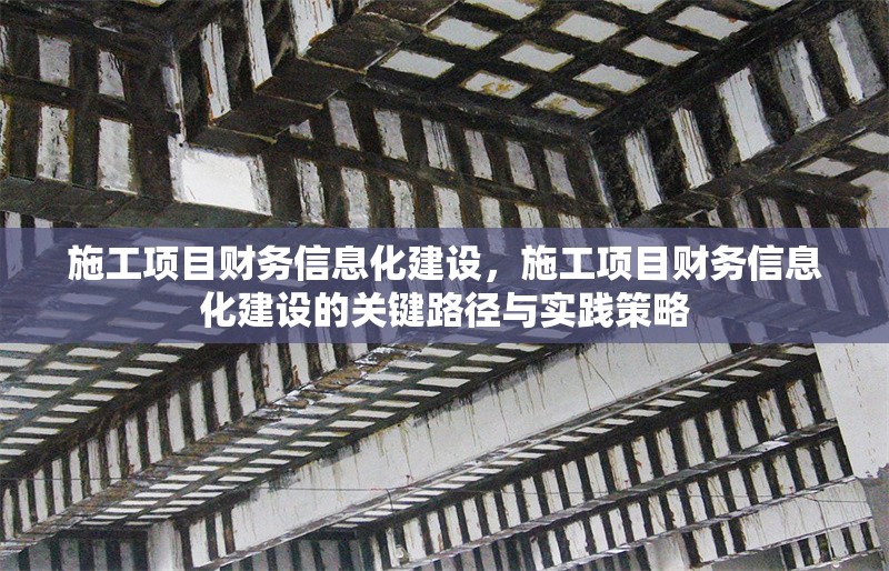 施工項目財務(wù)信息化建設(shè)，施工項目財務(wù)信息化建設(shè)的關(guān)鍵路徑與實踐策略