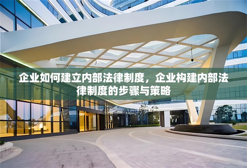 企業(yè)如何建立內(nèi)部法律制度，企業(yè)構(gòu)建內(nèi)部法律制度的步驟與策略