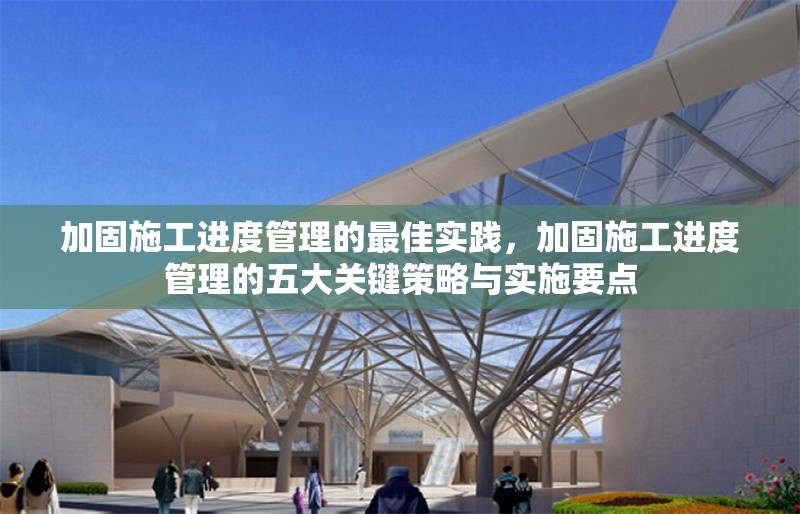 加固施工進(jìn)度管理的最佳實踐，加固施工進(jìn)度管理的五大關(guān)鍵策略與實施要點