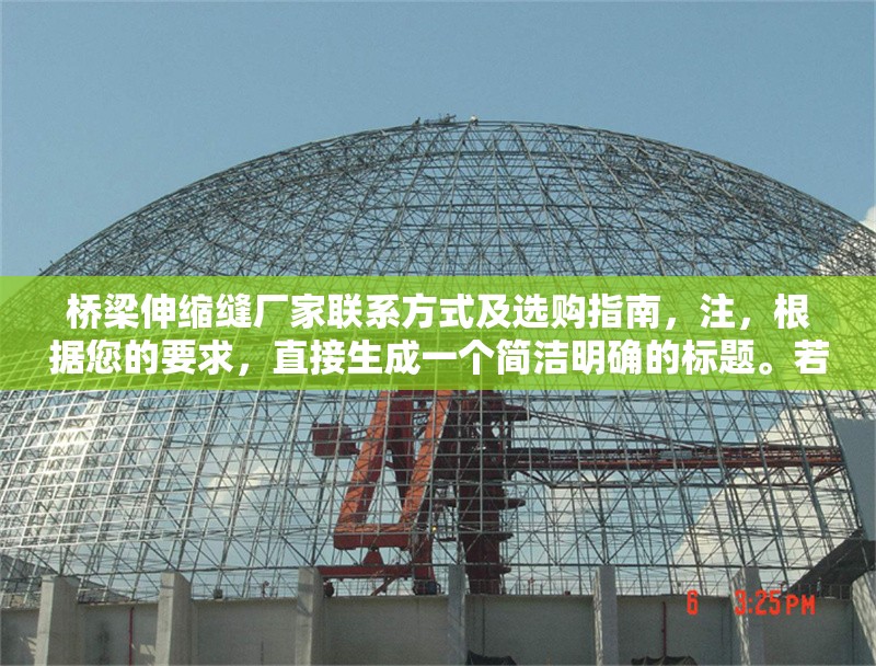 橋梁伸縮縫廠家聯(lián)系方式及選購指南，注，根據(jù)您的要求，直接生成一個(gè)簡潔明確的標(biāo)題。若需調(diào)整方向（如更側(cè)重價(jià)格、地區(qū)等），可補(bǔ)充說明具體需求。