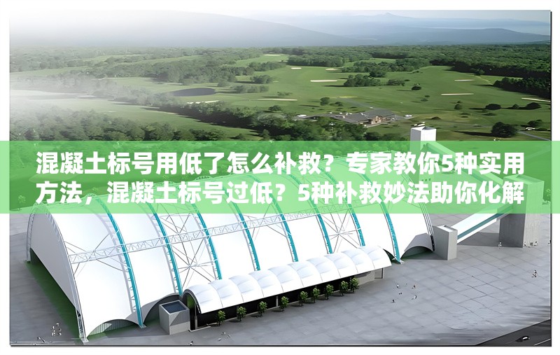 混凝土標(biāo)號用低了怎么補救？專家教你5種實用方法，混凝土標(biāo)號過低？5種補救妙法助你化解難題